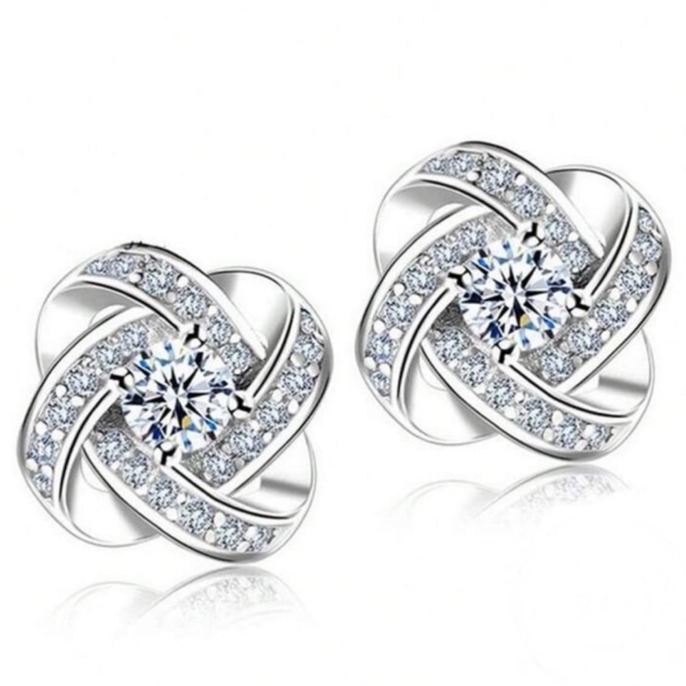 Swarovski Elements Crystal Knot Earrings